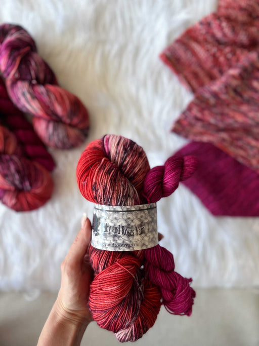 Potpourri Sock Set - Ruby and Roses Yarn - Hand Dyed Yarn