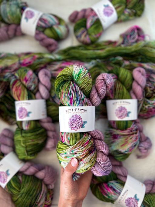 Whispering Pines /// Sock Set - Ruby and Roses Yarn - Hand Dyed Yarn