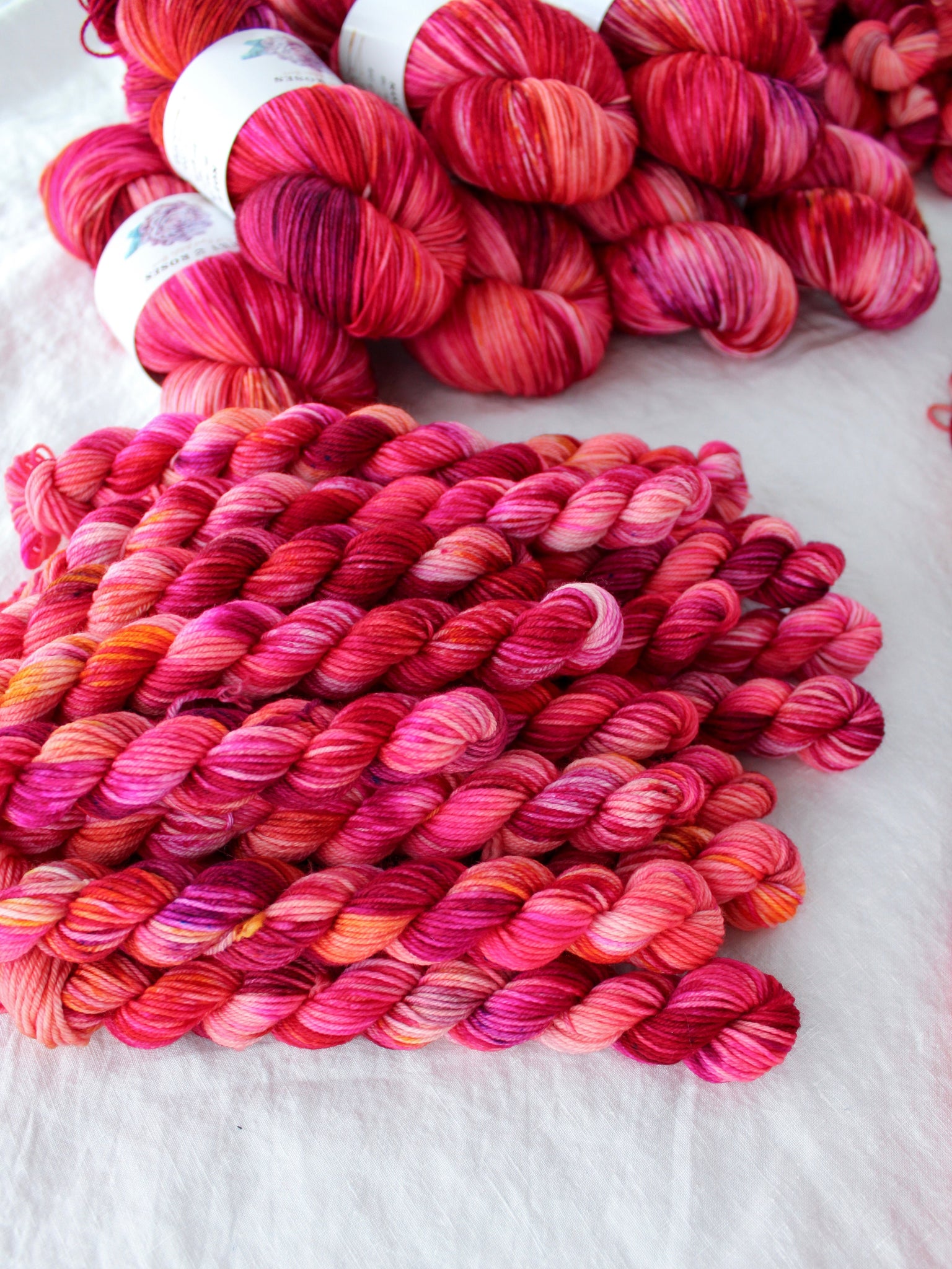 10g Mini /// OOAK October Colorway - Ruby and Roses Yarn - Hand Dyed Yarn