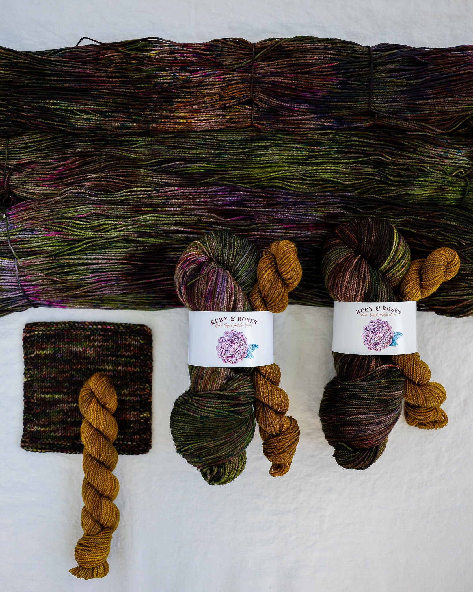 Acadia - Sock Set - Ruby and Roses Yarn - Hand Dyed Yarn