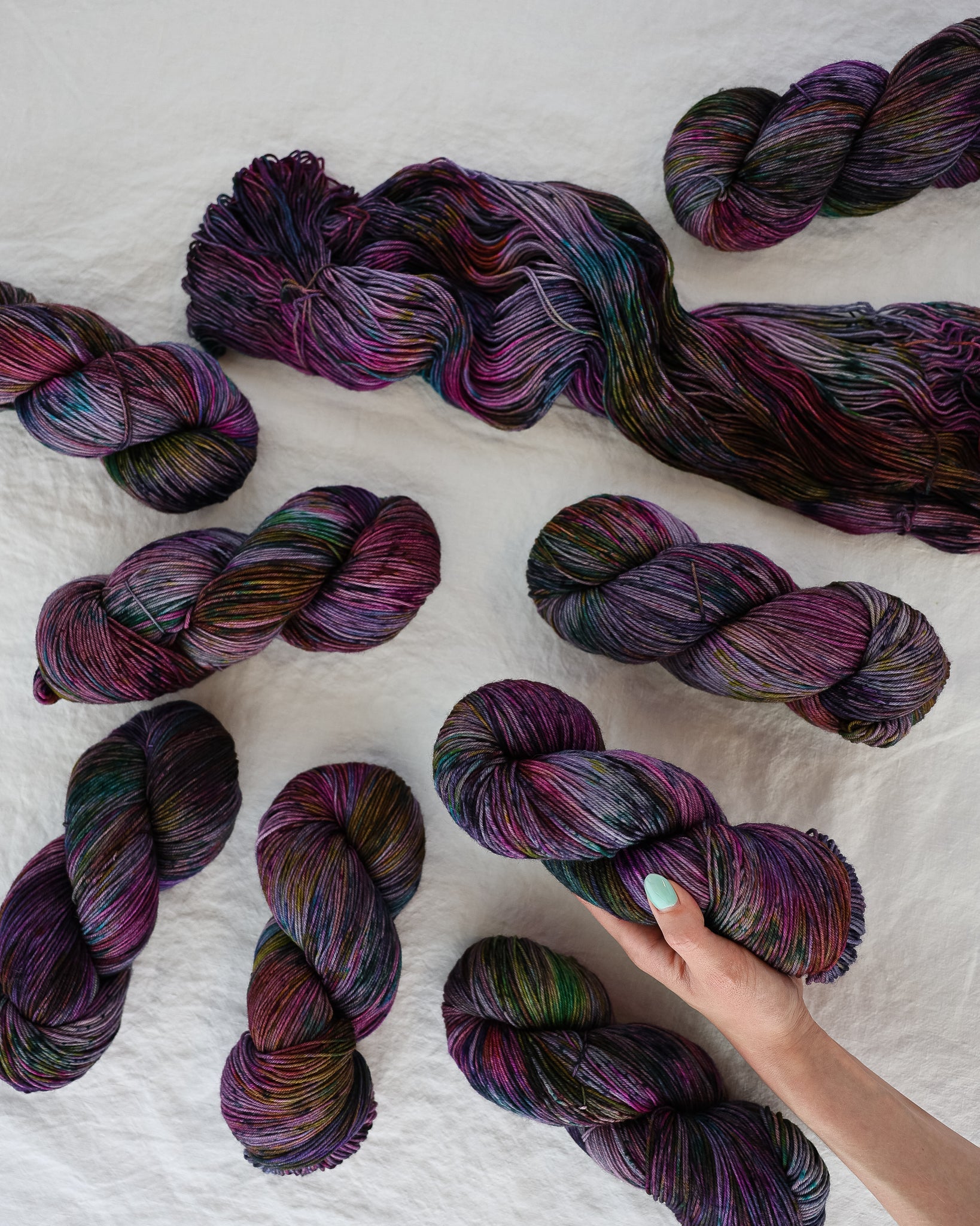 Aura - Ruby and Roses Yarn - Hand Dyed Yarn