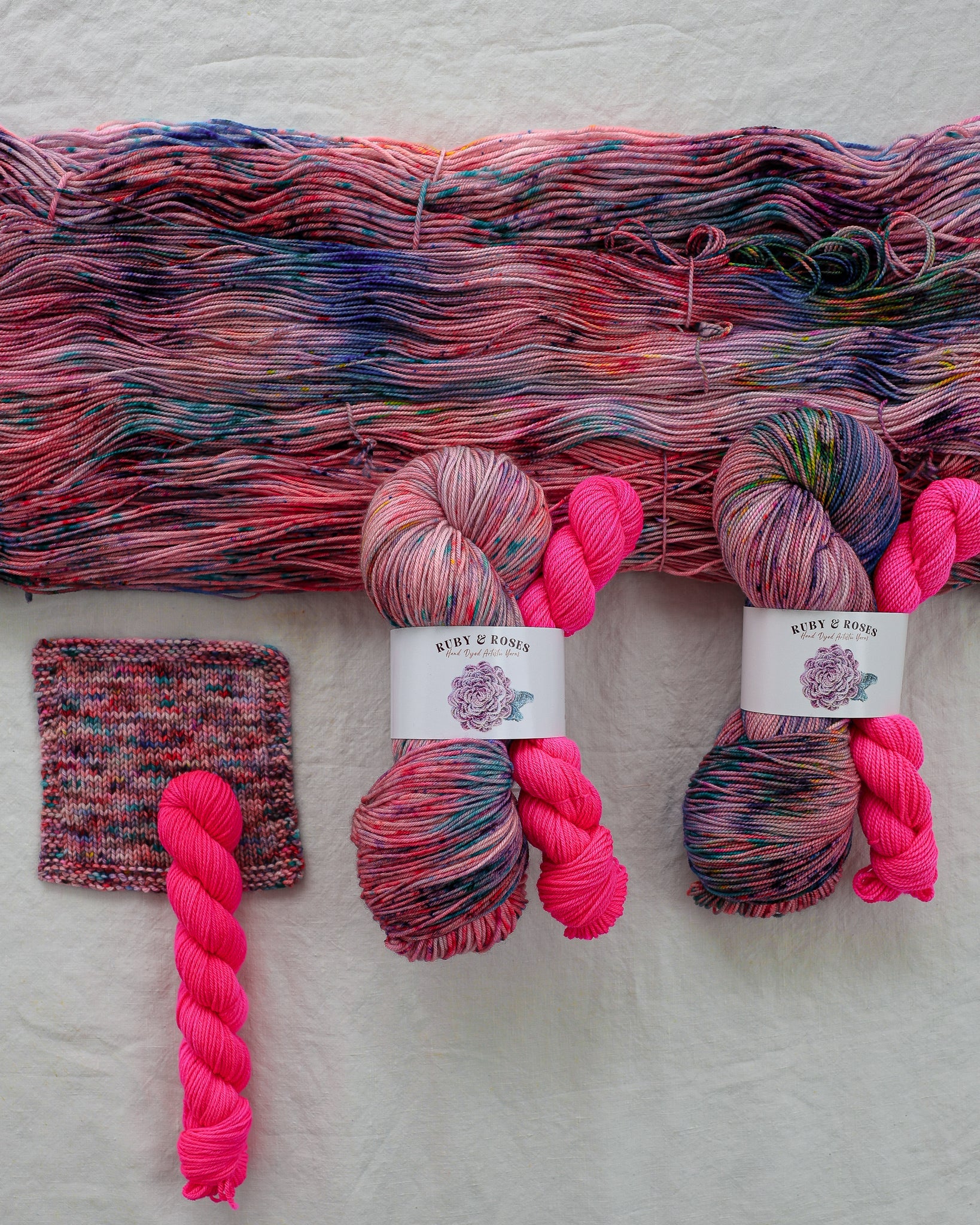 Beachcomber - Sock Set - Ruby and Roses Yarn - Hand Dyed Yarn