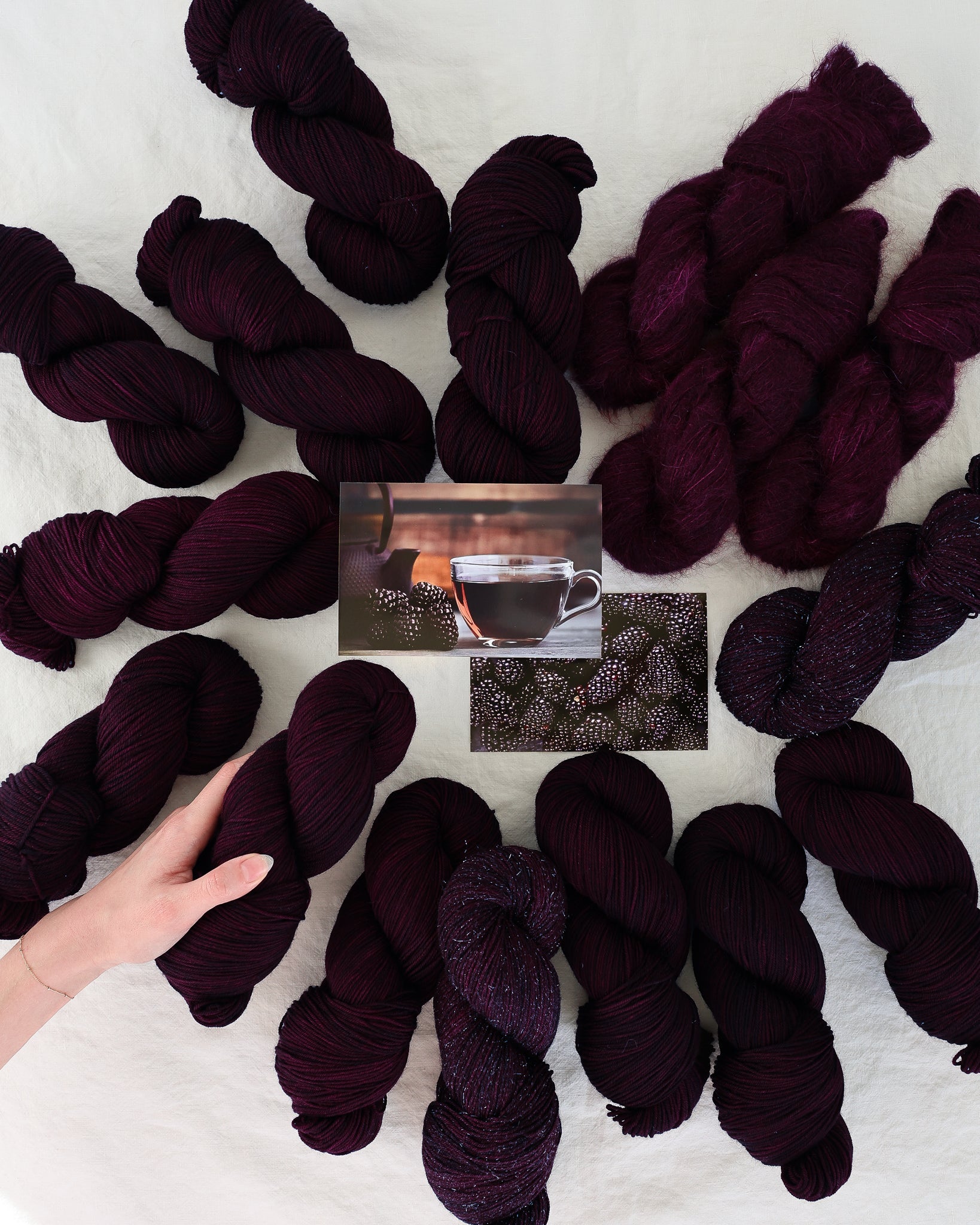 Blackberry - Ruby and Roses Yarn - Hand Dyed Yarn