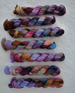 Blueberry Fields - Ruby and Roses Yarn - Hand Dyed Yarn