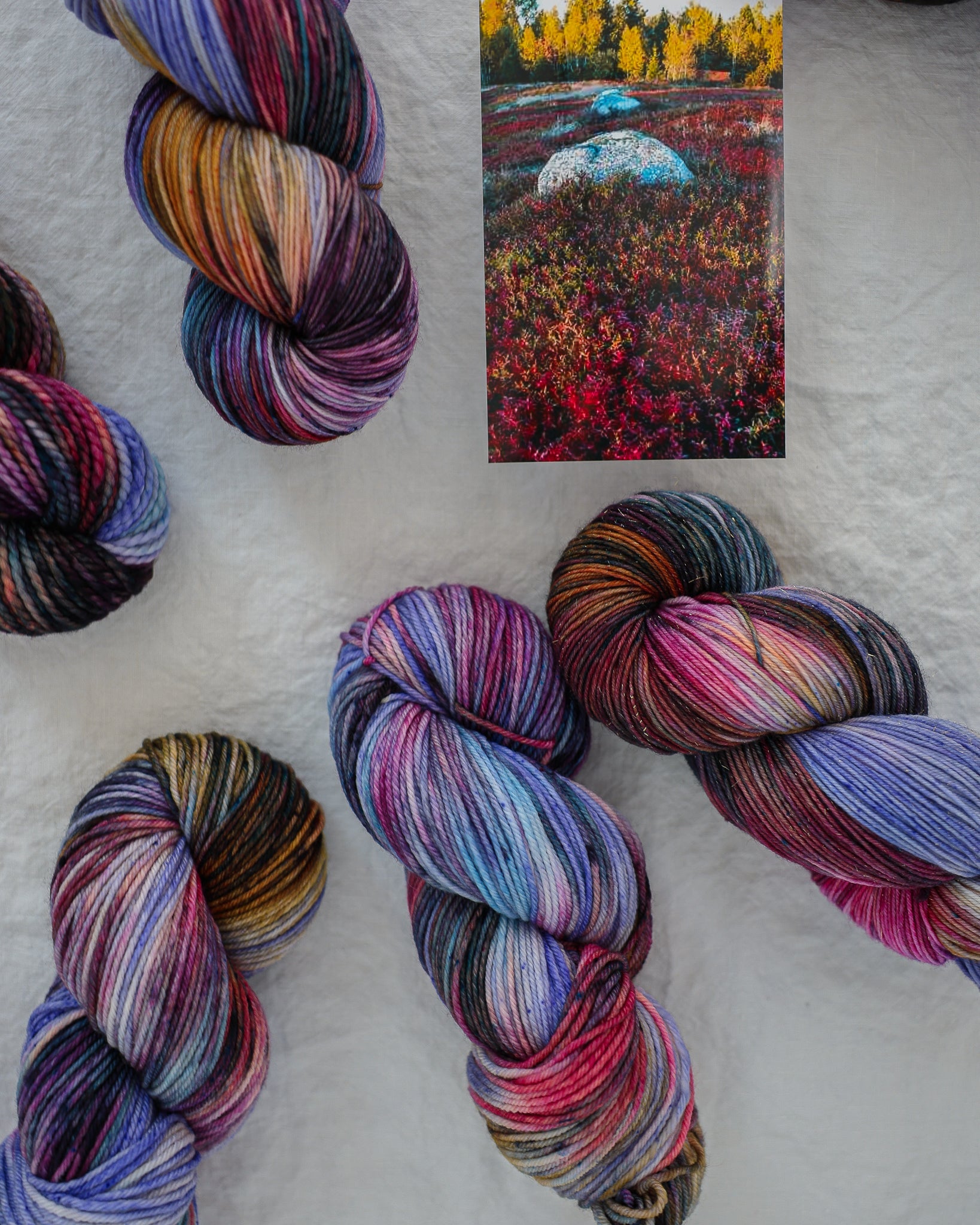 Blueberry Fields - Ruby and Roses Yarn - Hand Dyed Yarn