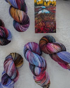 Blueberry Fields - Ruby and Roses Yarn - Hand Dyed Yarn
