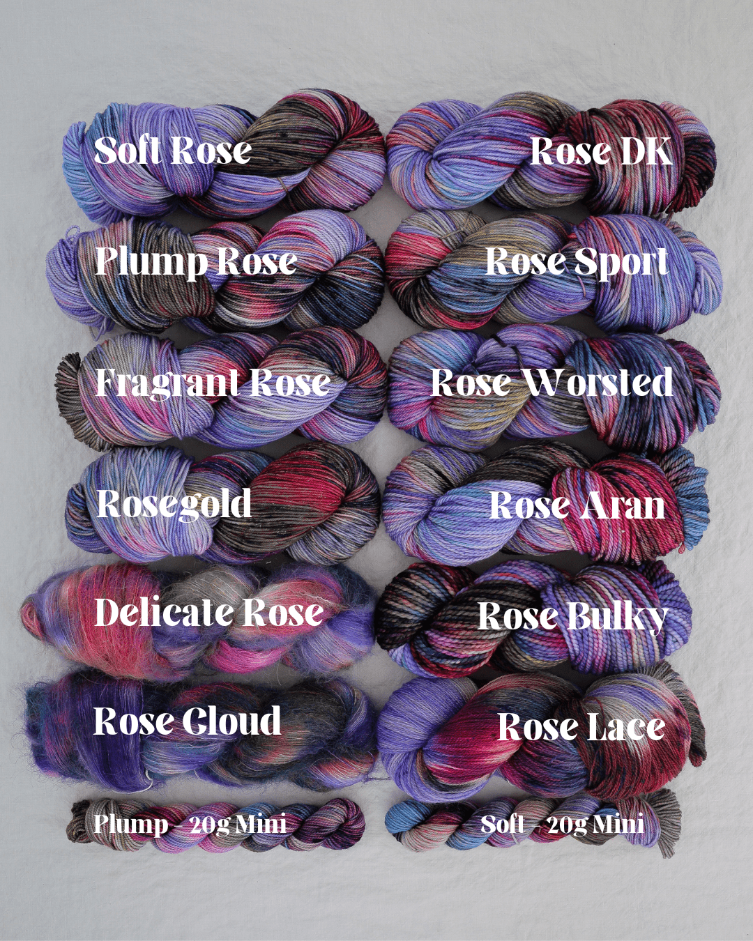 Blueberry Fields - Ruby and Roses Yarn - Hand Dyed Yarn