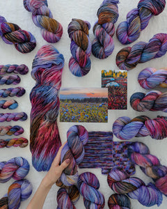 Blueberry Fields - Ruby and Roses Yarn - Hand Dyed Yarn