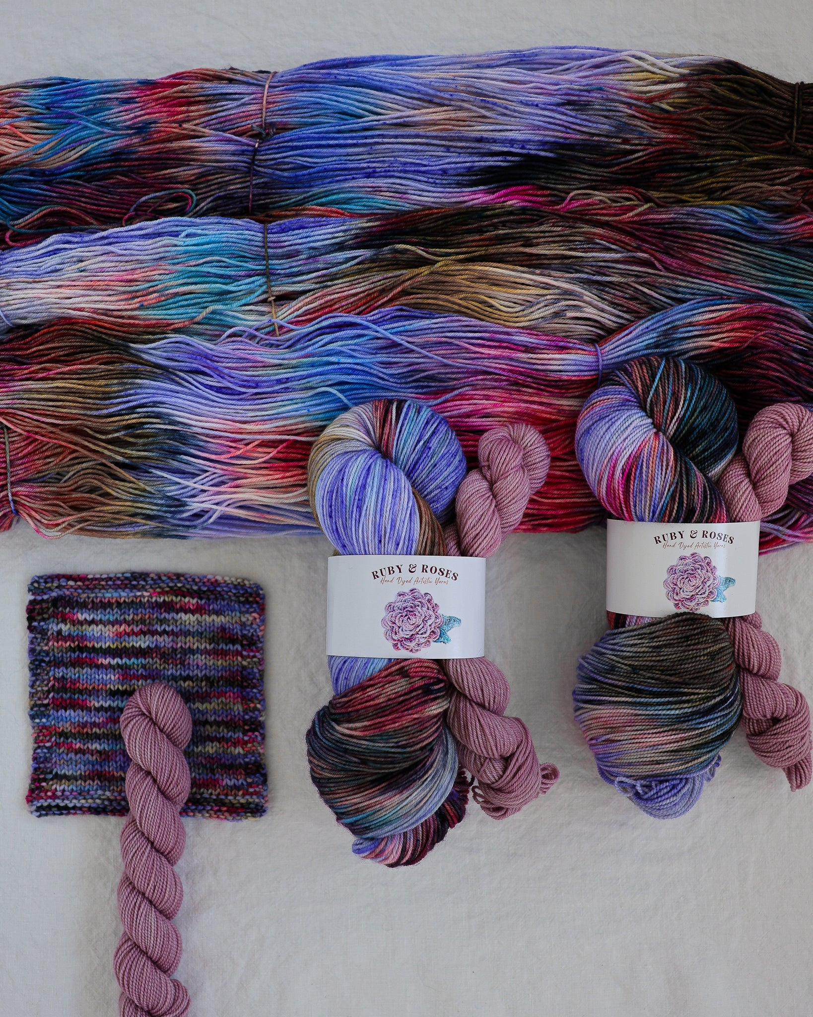 Blueberry Fields - Sock Set - Ruby and Roses Yarn - Hand Dyed Yarn