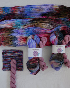 Blueberry Fields - Sock Set - Ruby and Roses Yarn - Hand Dyed Yarn