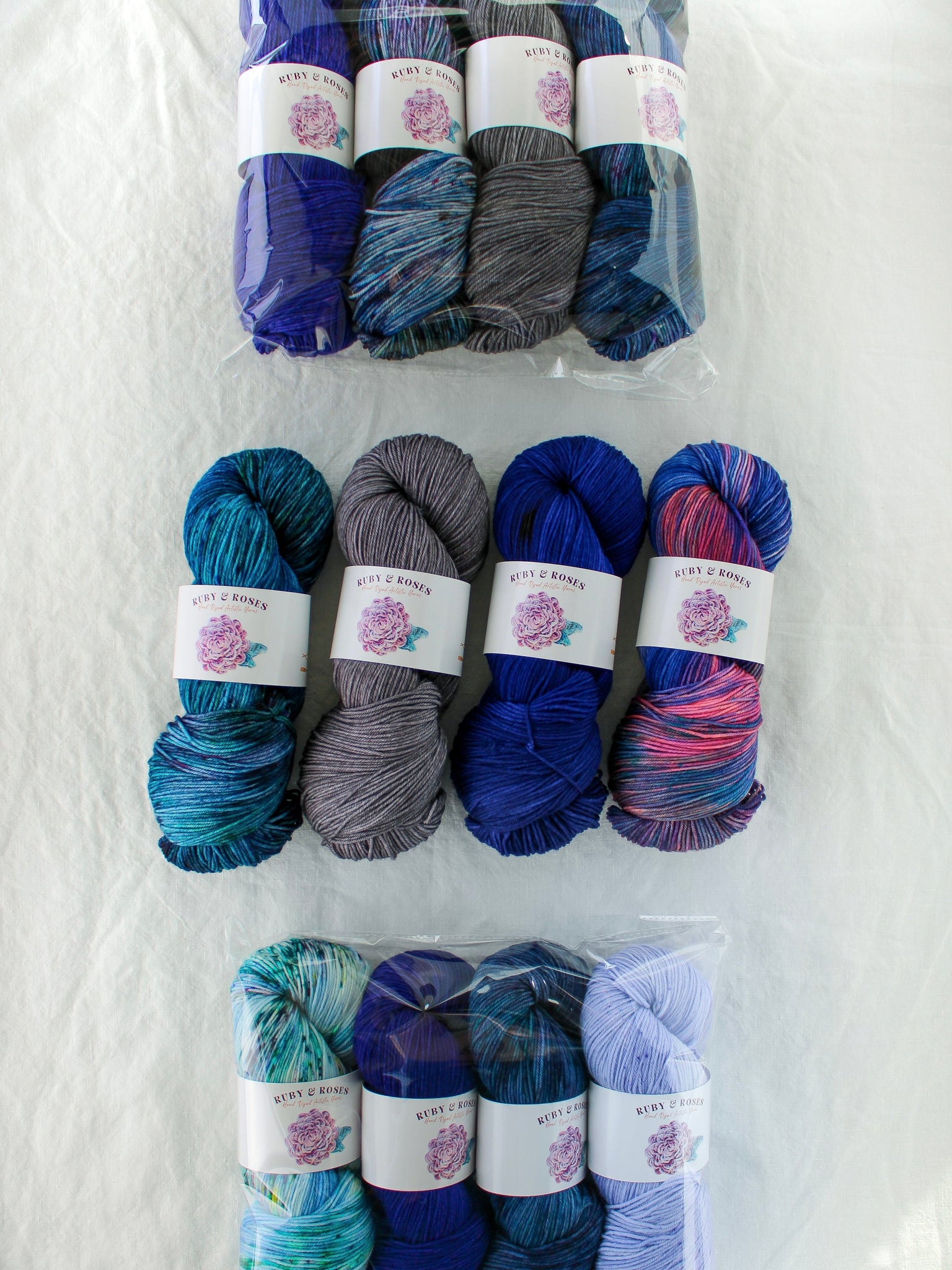 blues 💙 Mystery Pack - Ruby and Roses Yarn - Hand Dyed Yarn