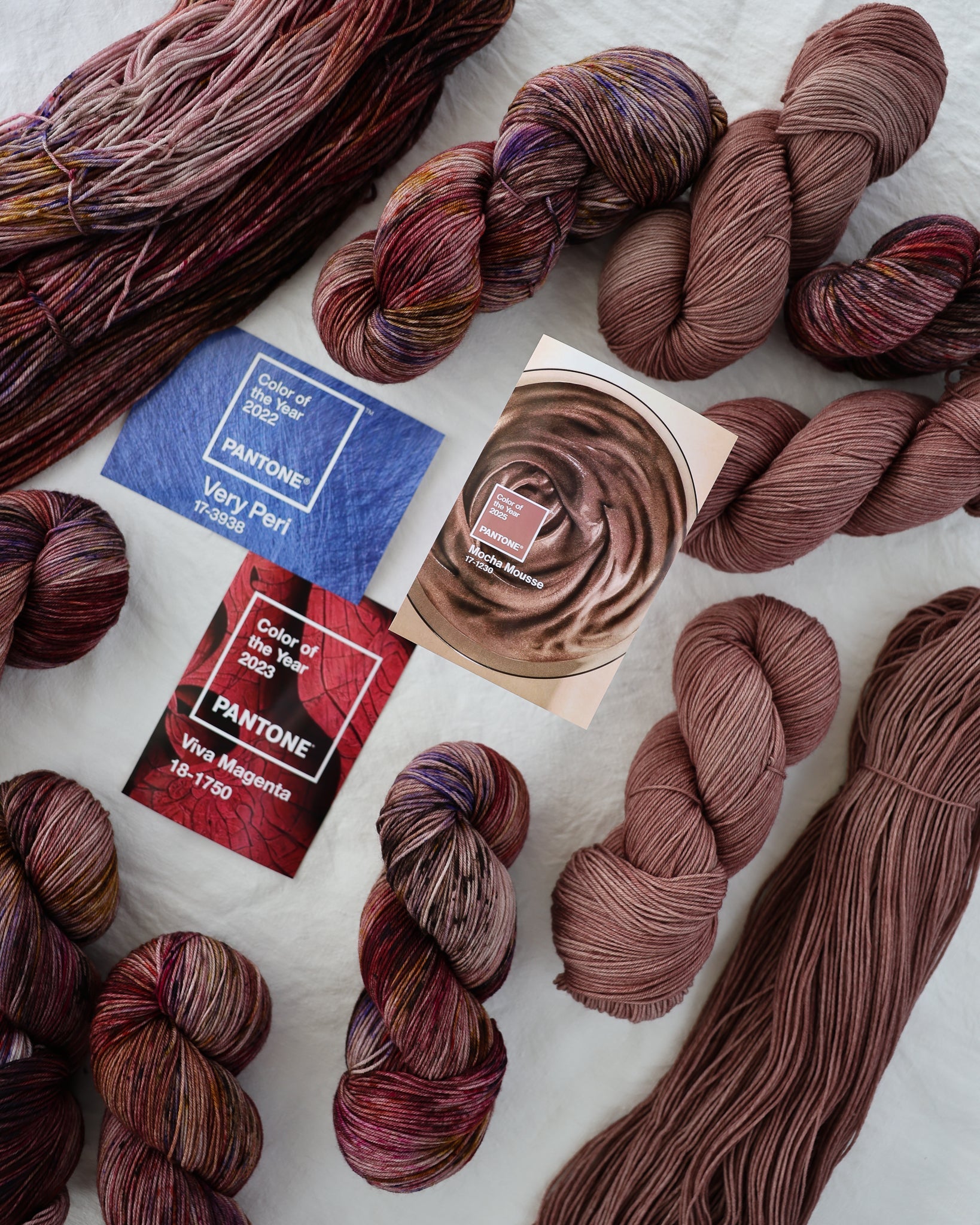 Caffeinated Comfort OOAK - Pantone 2025 - Ruby and Roses Yarn - Hand Dyed Yarn