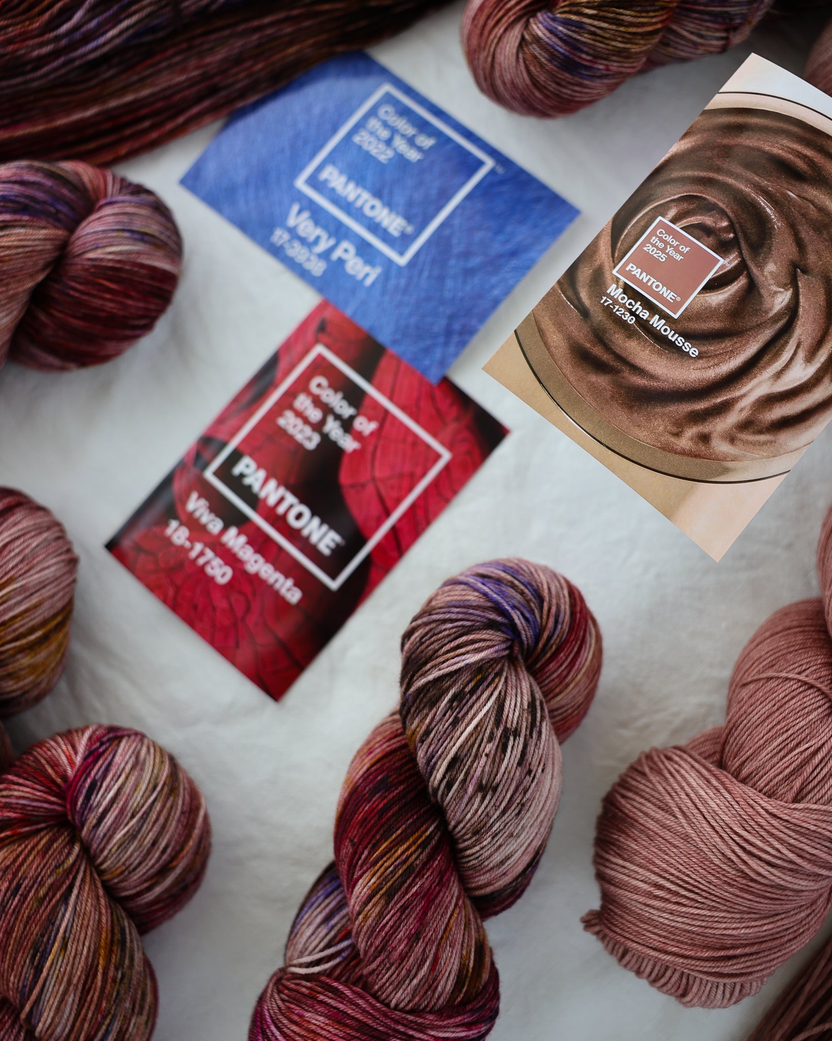 Caffeinated Comfort OOAK - Pantone 2025 - Ruby and Roses Yarn - Hand Dyed Yarn