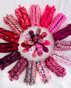 Cerise | Month 2 - COLOR WHEEL CLUB - Ruby and Roses Yarn - Hand Dyed Yarn