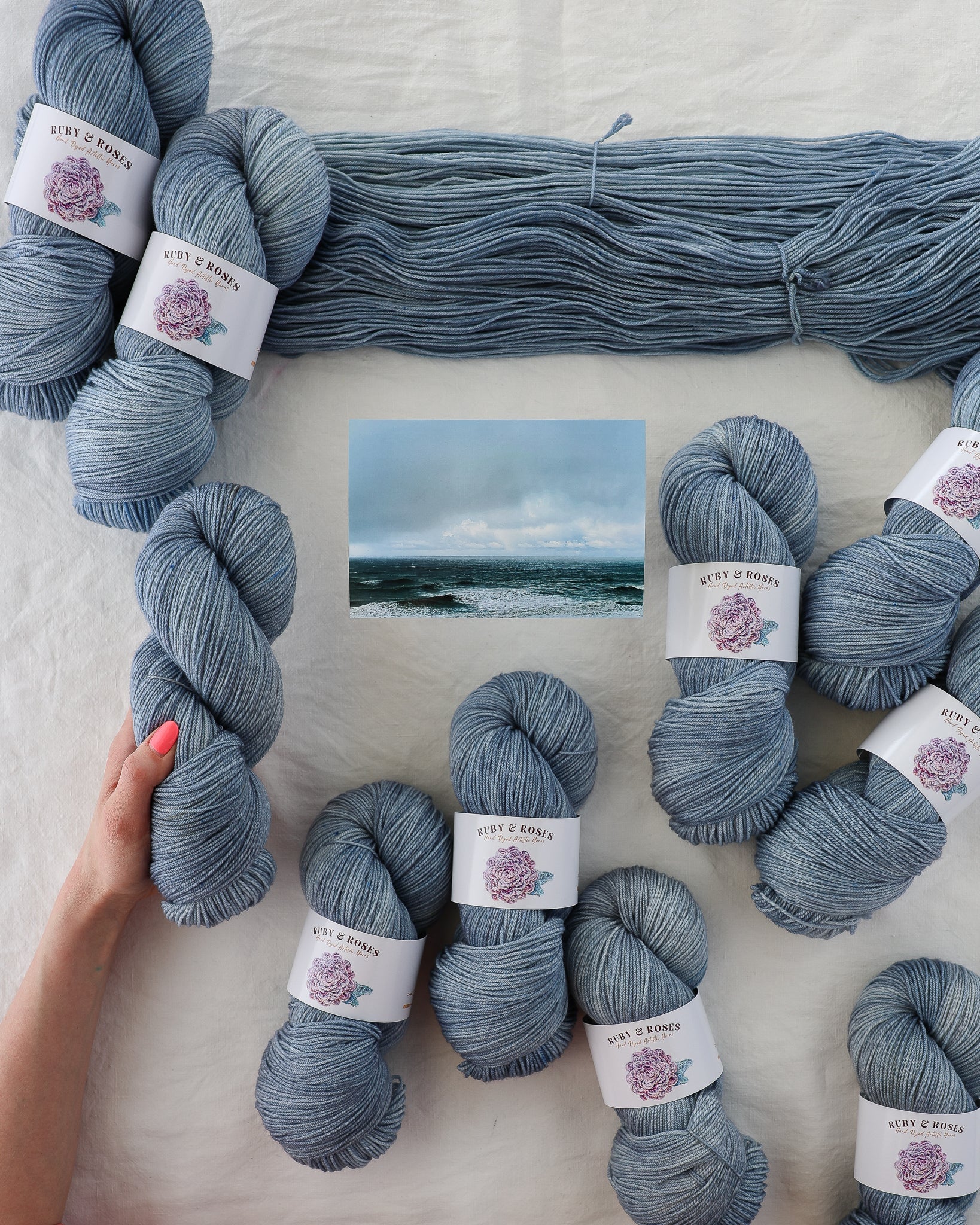 Hand Dyed Artistic Yarns - Ruby and Roses Yarn