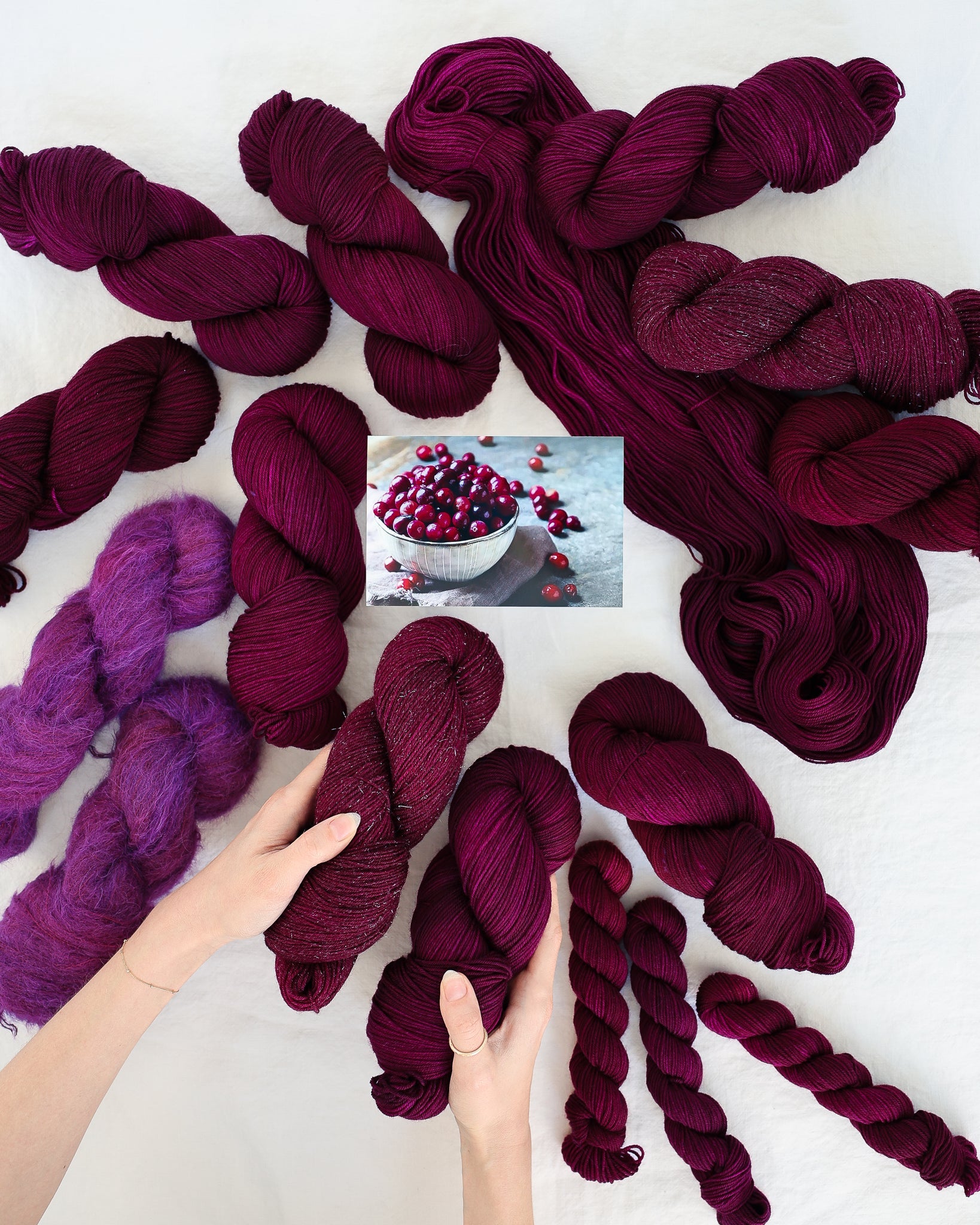 Cranberry - Ruby and Roses Yarn - Hand Dyed Yarn
