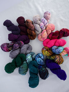 downton collection sampler - rose aran - Ruby and Roses Yarn - Hand Dyed Yarn