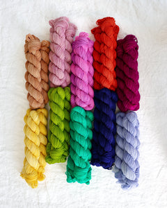 FGW Tonal Minis Sampler - Ruby and Roses Yarn - Hand Dyed Yarn
