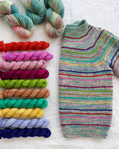 FGW Tonal Minis Sampler - Ruby and Roses Yarn - Hand Dyed Yarn