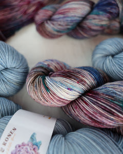 Foraging OOAK - Ruby and Roses Yarn - Hand Dyed Yarn