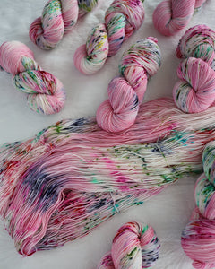 Fresh Cut Flowers - Ruby and Roses Yarn - Hand Dyed Yarn