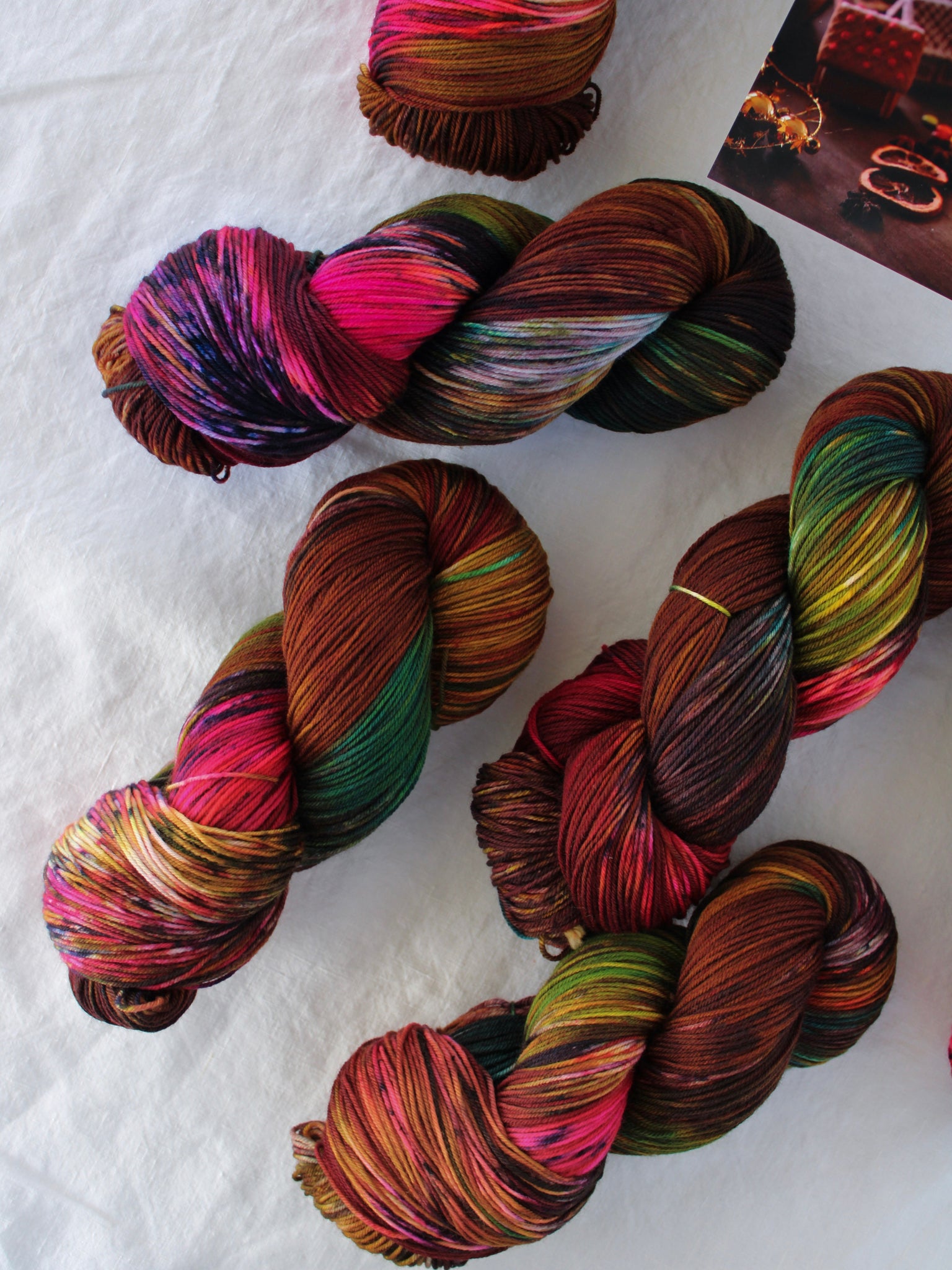 Gingerbread OOAK - Ruby and Roses Yarn - Hand Dyed Yarn