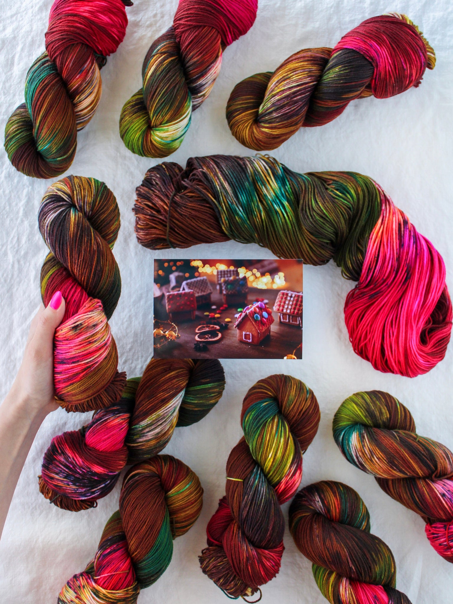 Gingerbread OOAK - Ruby and Roses Yarn - Hand Dyed Yarn