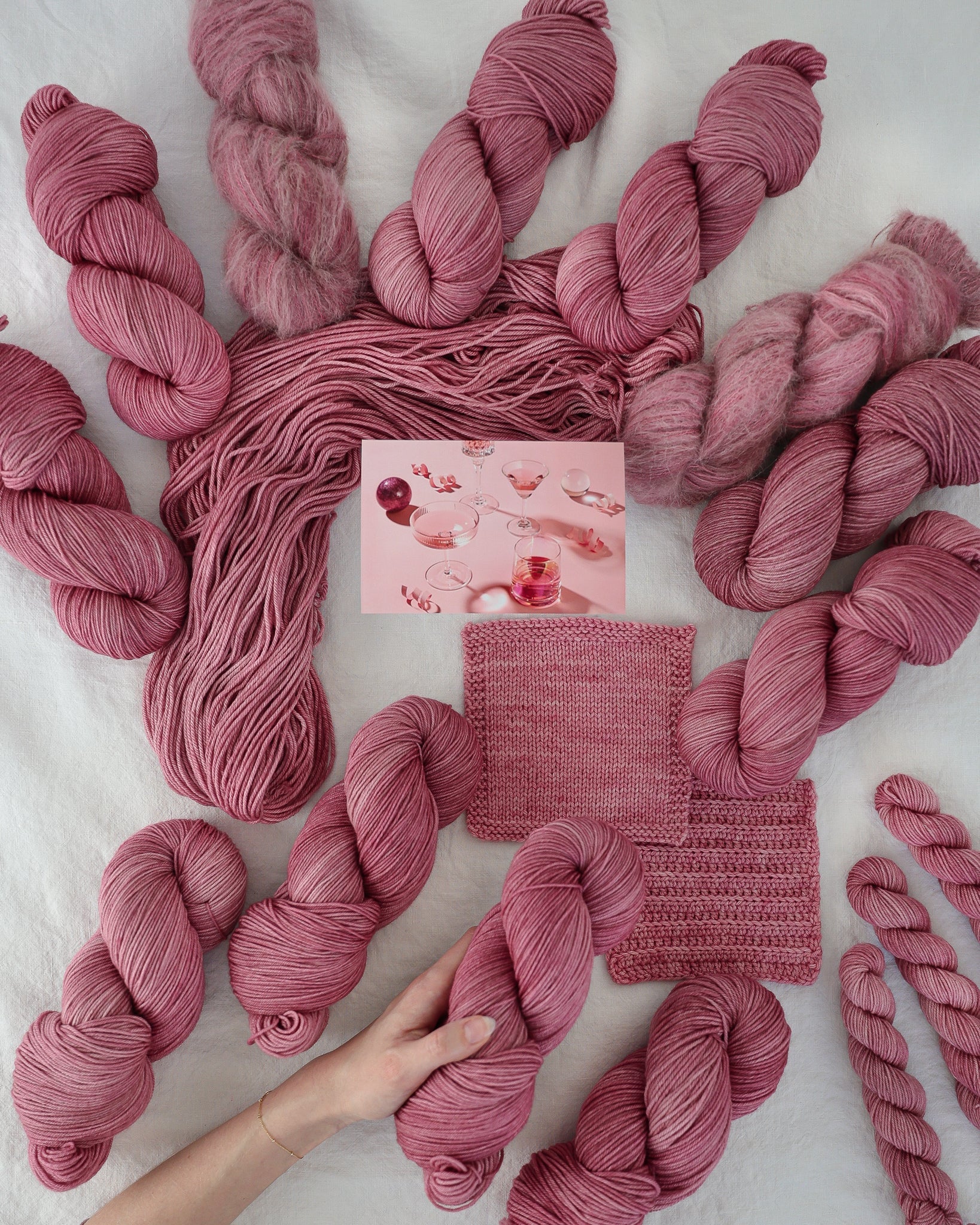 Glitzy - Ruby and Roses Yarn - Hand Dyed Yarn