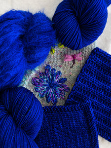 Glowing Indigo /// Pre - Order - Ruby and Roses Yarn - Hand Dyed Yarn