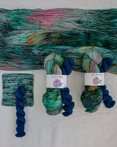 Green Mountain - Sock Set - Ruby and Roses Yarn - Hand Dyed Yarn