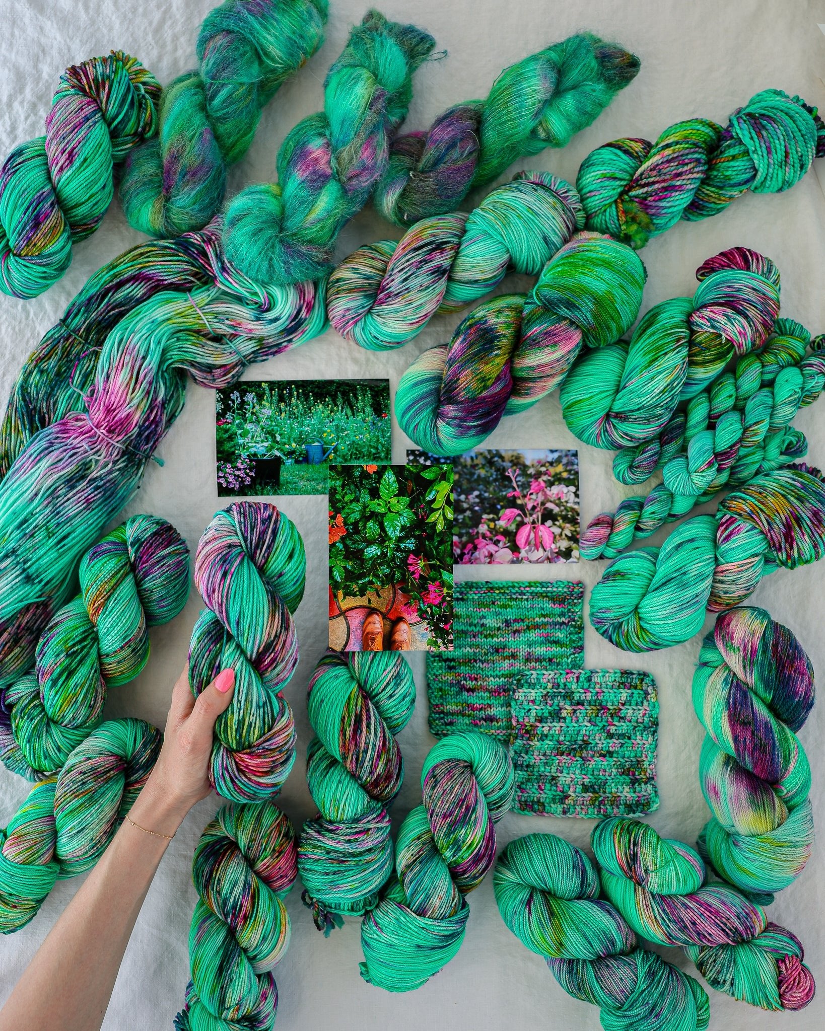 Green Thumb - Ruby and Roses Yarn - Hand Dyed Yarn