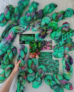 Green Thumb - Ruby and Roses Yarn - Hand Dyed Yarn