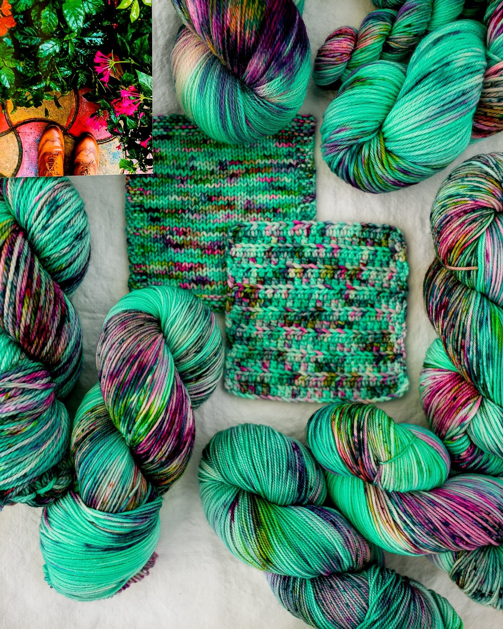 Green Thumb - Ruby and Roses Yarn - Hand Dyed Yarn