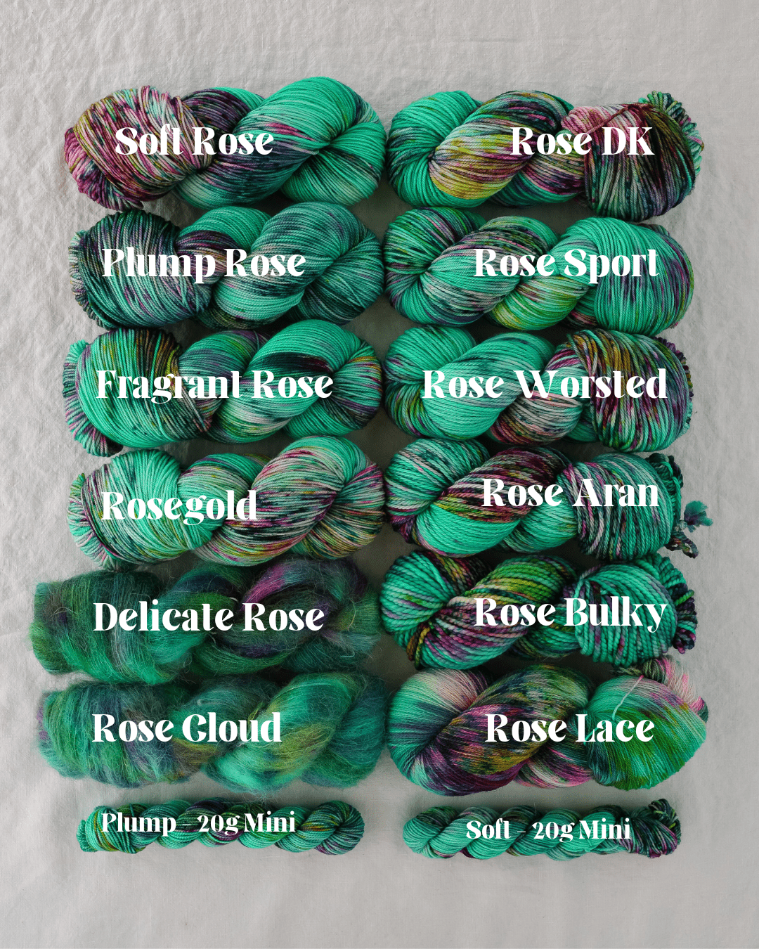 Green Thumb - Ruby and Roses Yarn - Hand Dyed Yarn