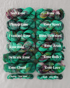 Green Thumb - Ruby and Roses Yarn - Hand Dyed Yarn