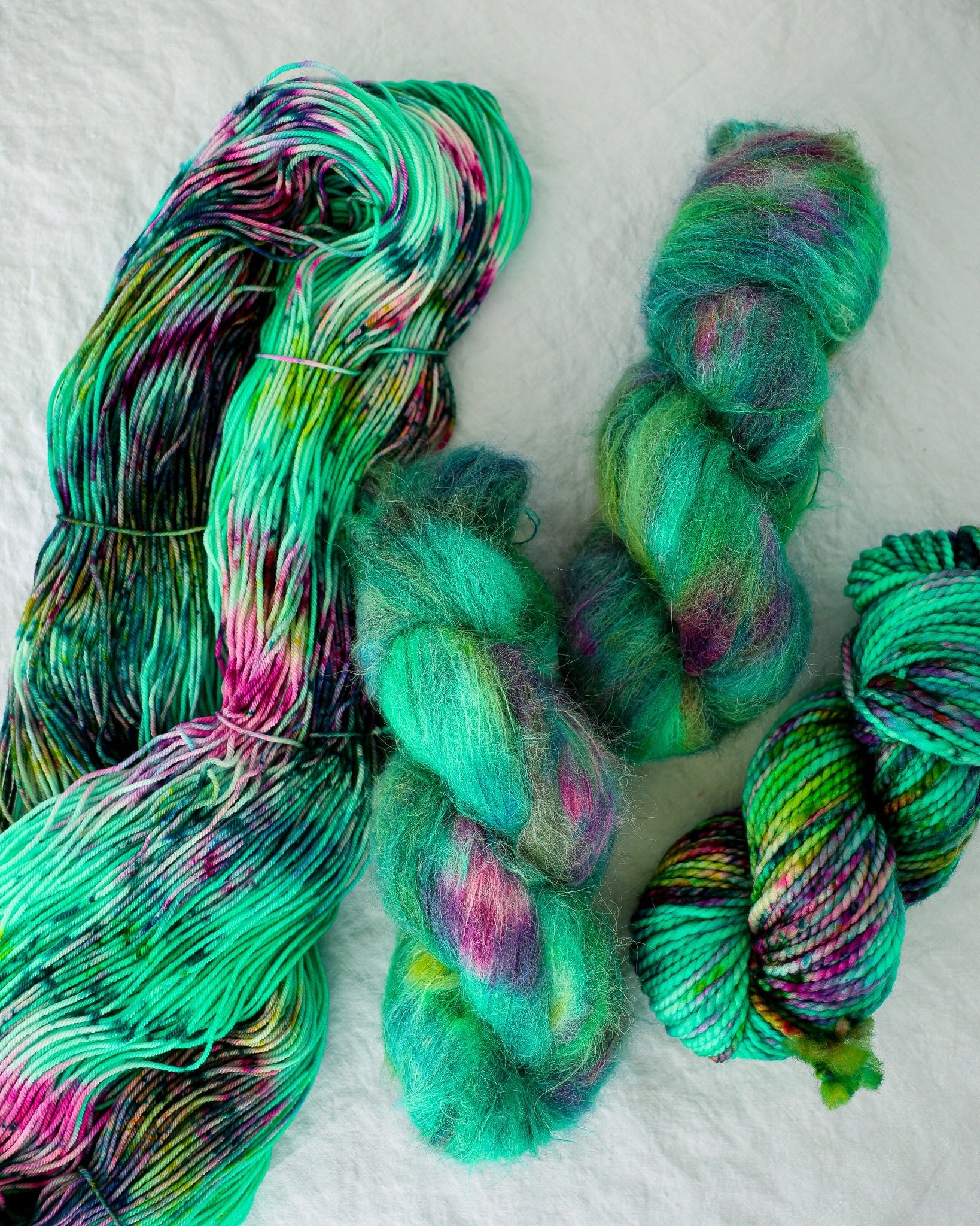 Green Thumb - Ruby and Roses Yarn - Hand Dyed Yarn
