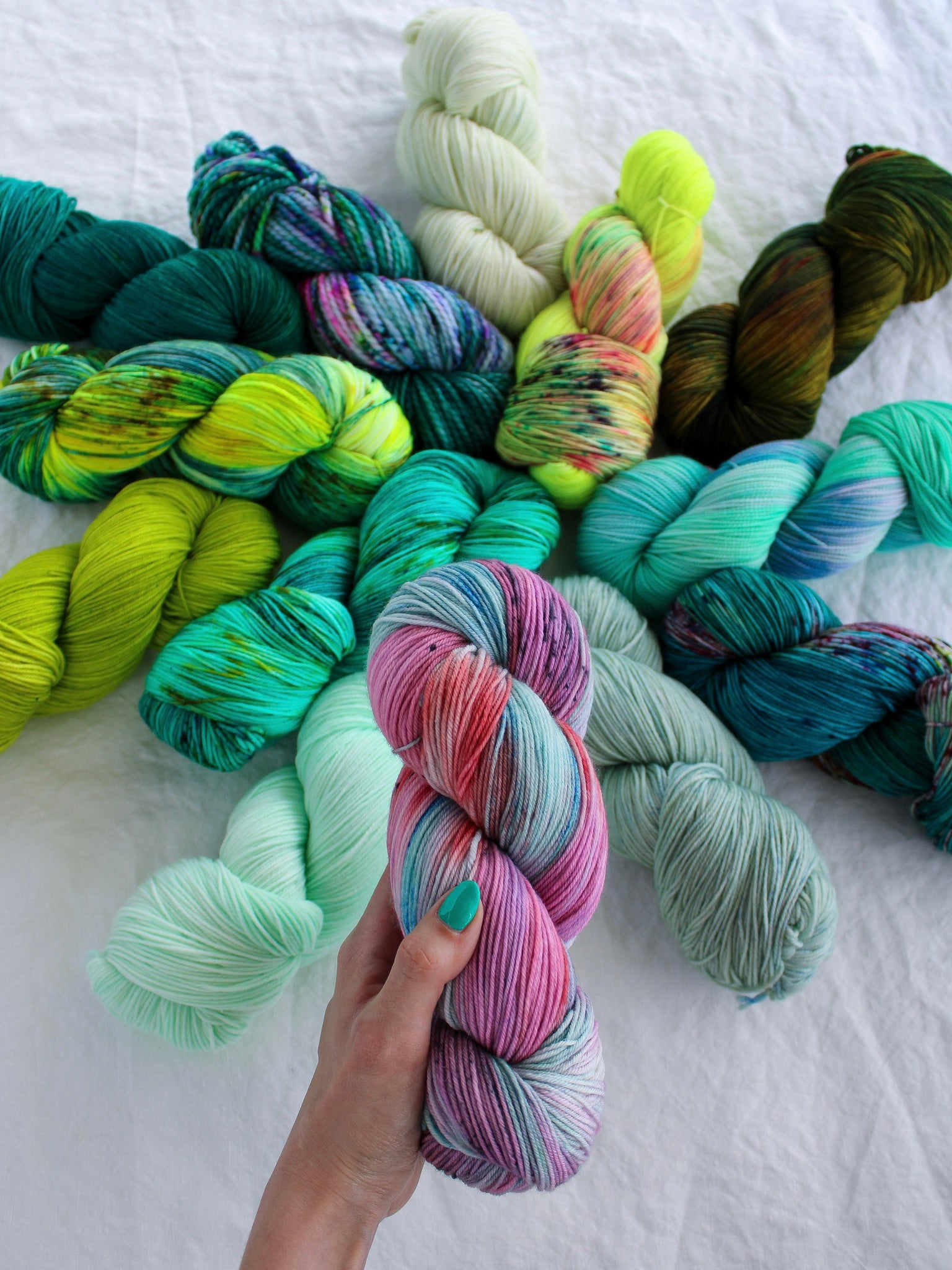 Hand Dyed Artistic Yarns - Ruby and Roses Yarn