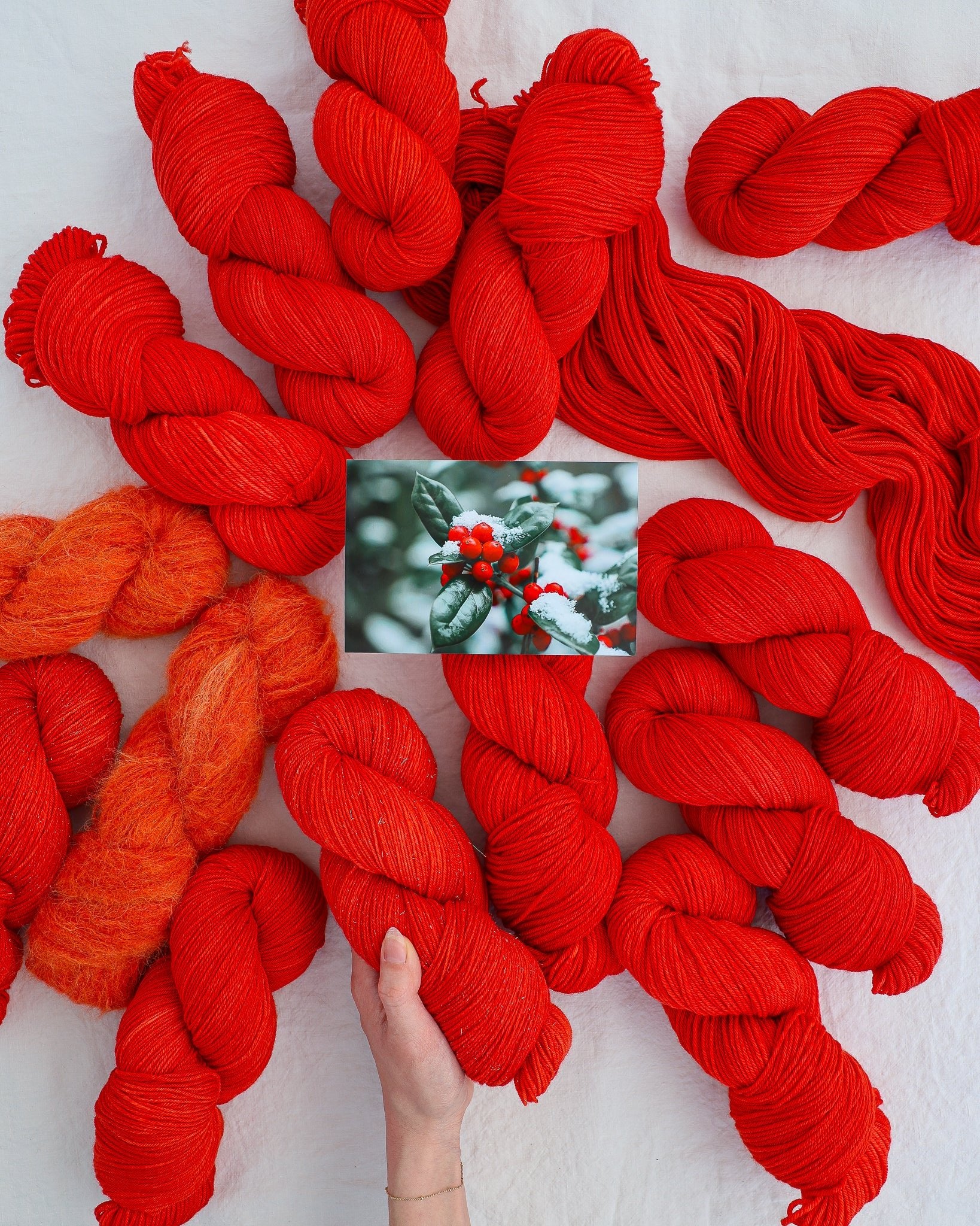 Holly - Ruby and Roses Yarn - Hand Dyed Yarn