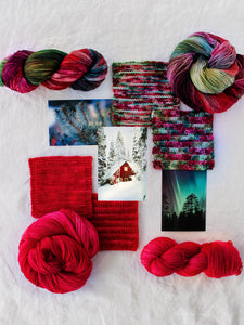 Home For The Holidays - Sock Set - Ruby and Roses Yarn - Hand Dyed Yarn