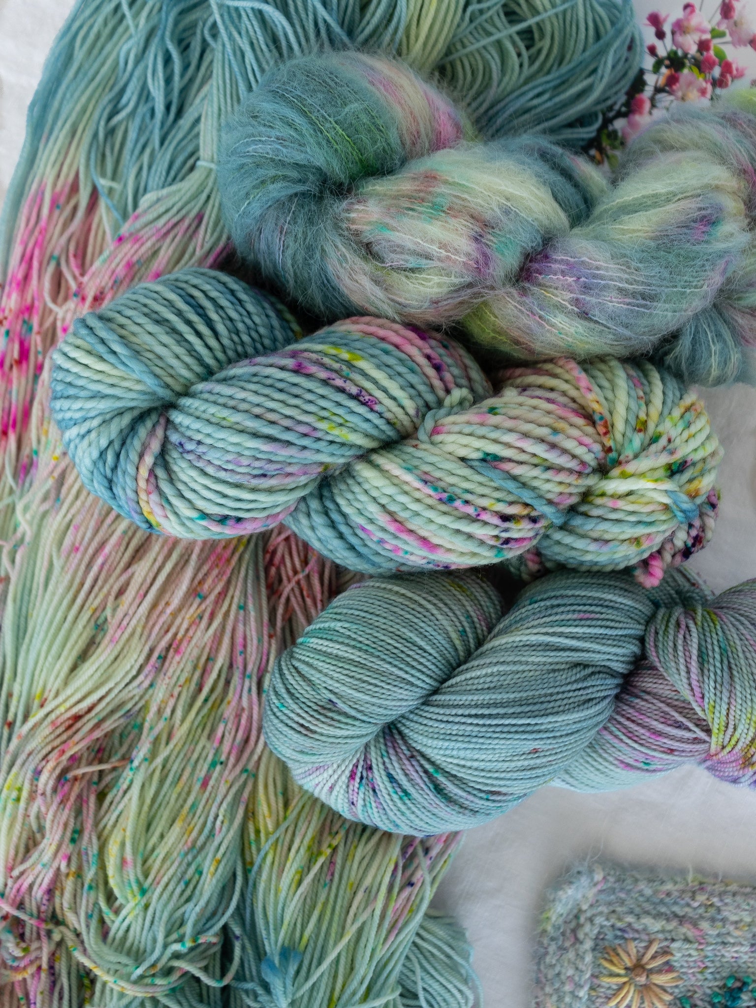 In Bloom /// Pre - Order - Ruby and Roses Yarn - Hand Dyed Yarn