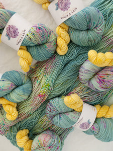 In Bloom - Sock Set /// Pre - Order - Ruby and Roses Yarn - Hand Dyed Yarn