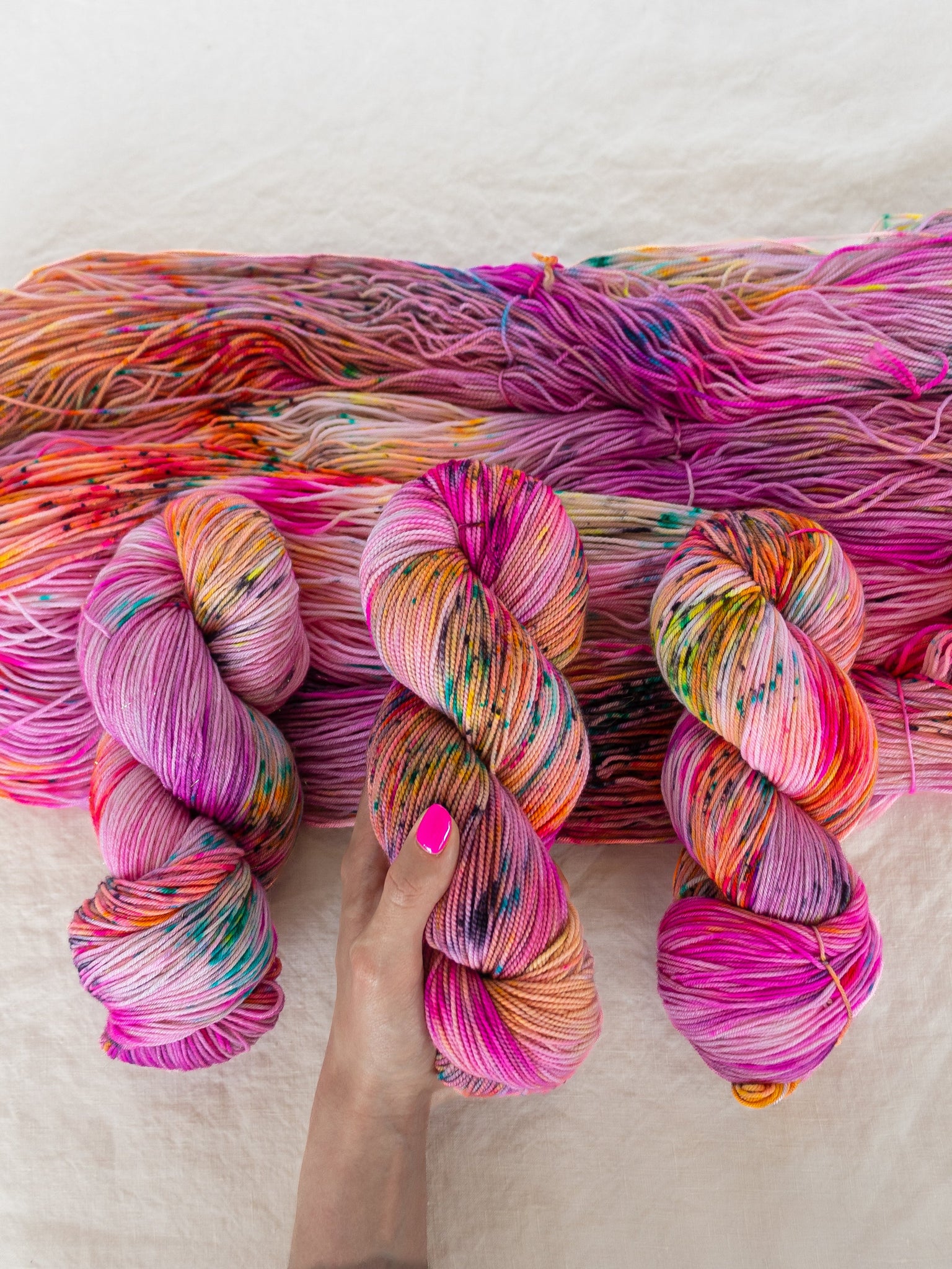 Hand Dyed Artistic Yarns - Ruby and Roses Yarn