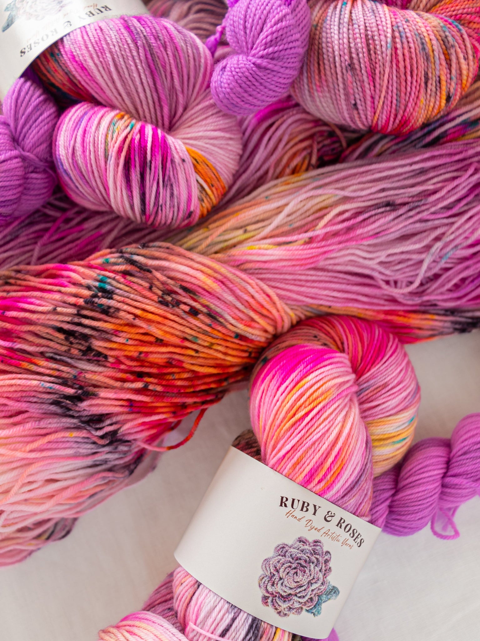 In My Flower Era - Sock Set /// Pre - Order - Ruby and Roses Yarn - Hand Dyed Yarn