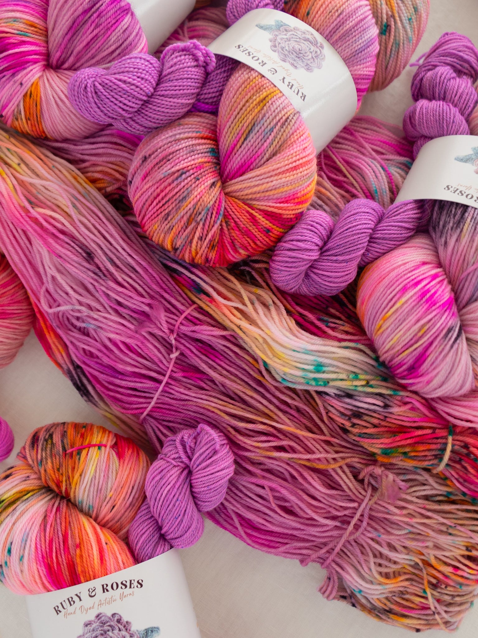 In My Flower Era - Sock Set /// Pre - Order - Ruby and Roses Yarn - Hand Dyed Yarn