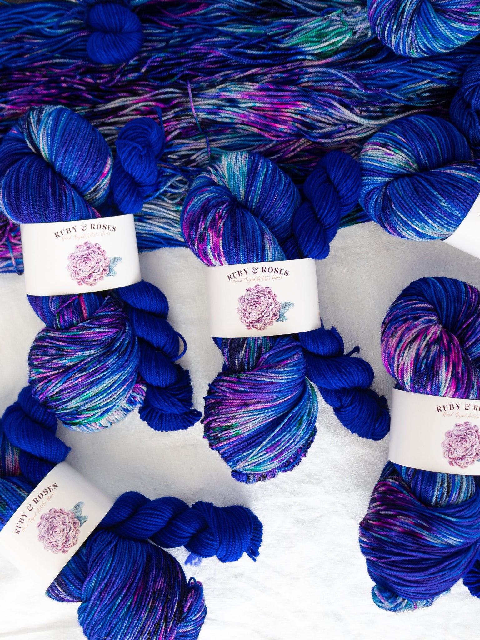 Larkspur - Sock Set /// Pre - Order - Ruby and Roses Yarn - Hand Dyed Yarn