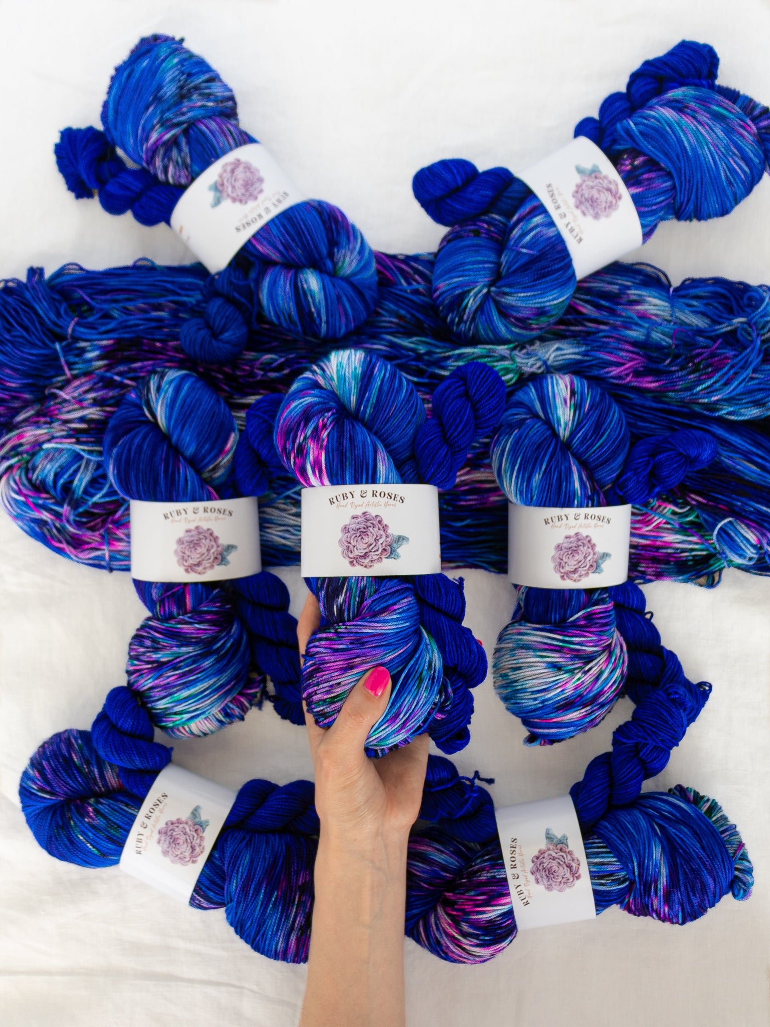 Larkspur - Sock Set /// Pre - Order - Ruby and Roses Yarn - Hand Dyed Yarn