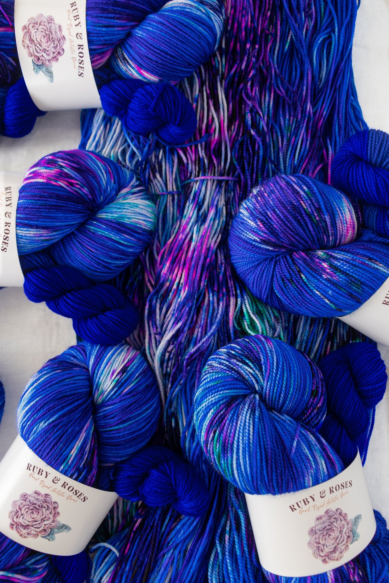 Larkspur - Sock Set /// Pre - Order - Ruby and Roses Yarn - Hand Dyed Yarn