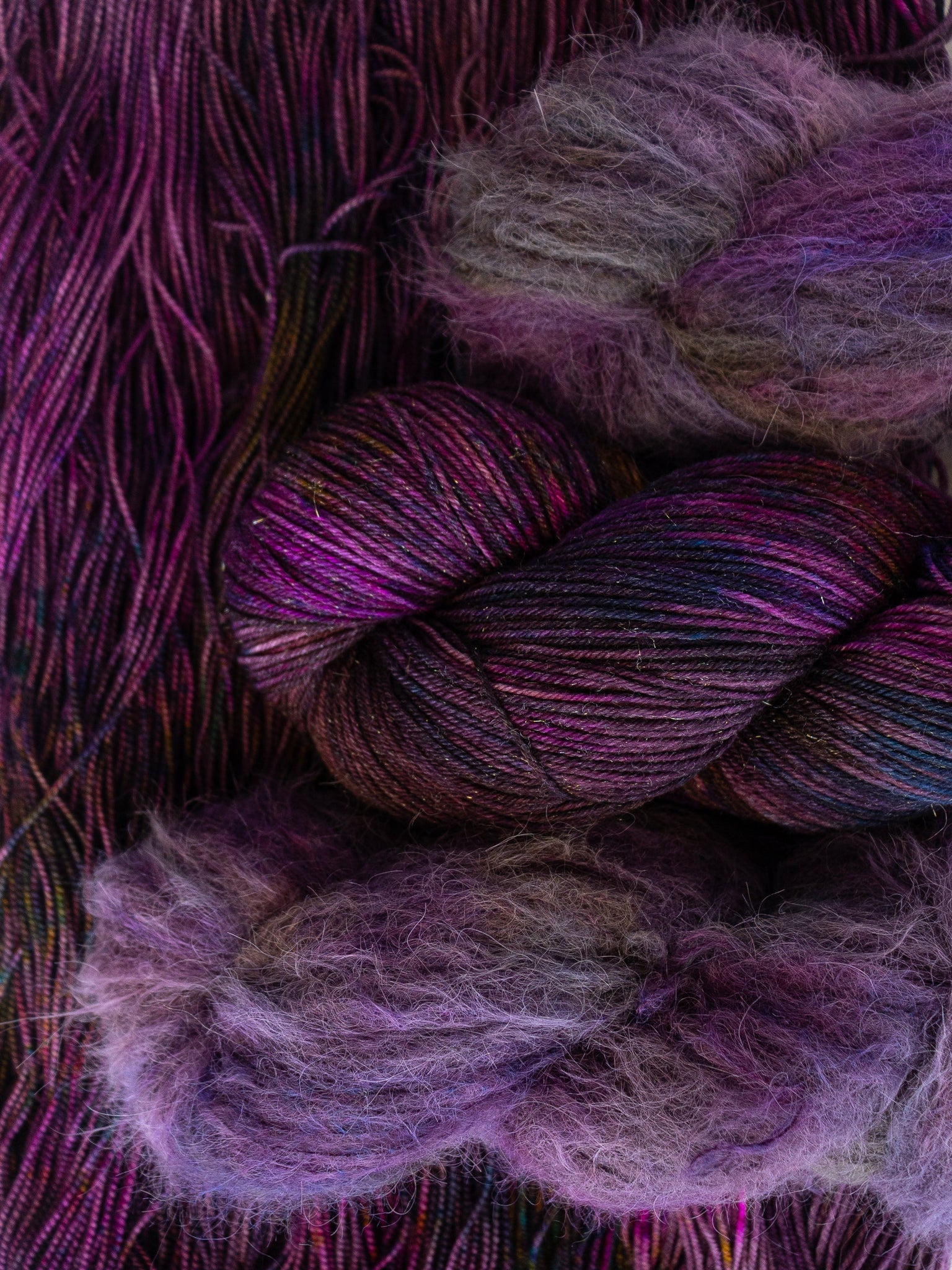 Lilacs at Midnight /// Pre - Order - Ruby and Roses Yarn - Hand Dyed Yarn