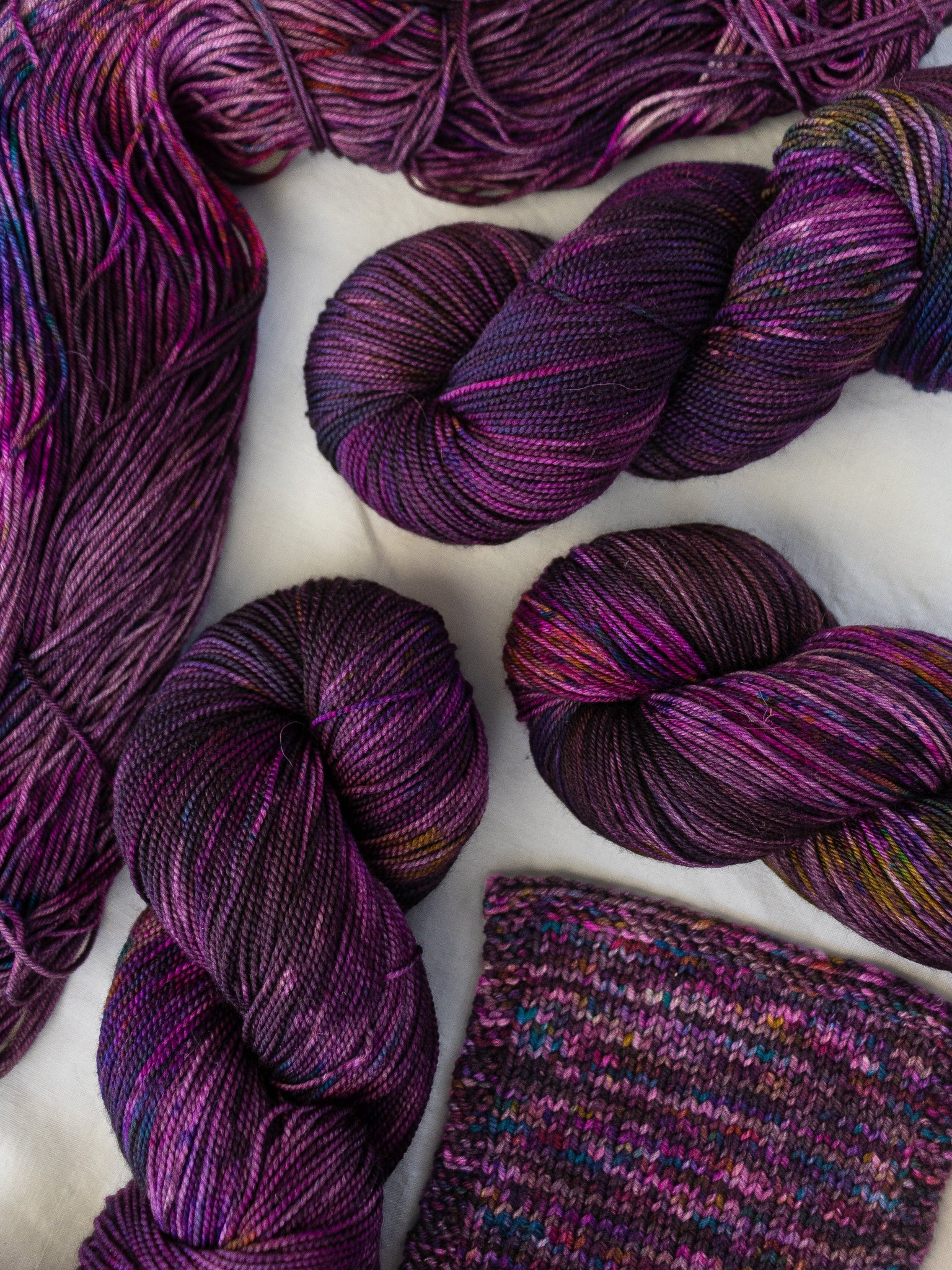 Lilacs at Midnight /// Pre - Order - Ruby and Roses Yarn - Hand Dyed Yarn