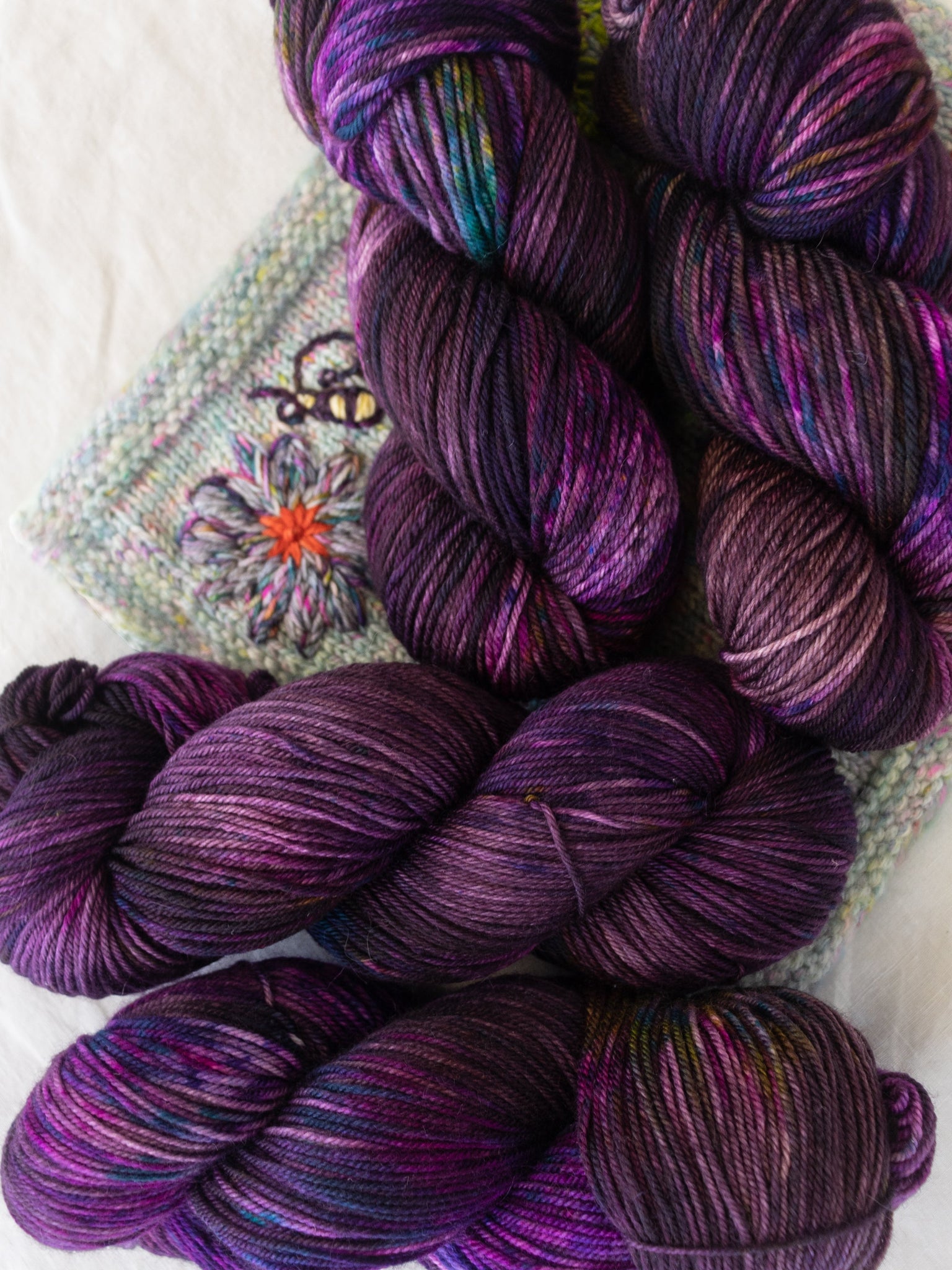 Lilacs at Midnight /// Pre - Order - Ruby and Roses Yarn - Hand Dyed Yarn